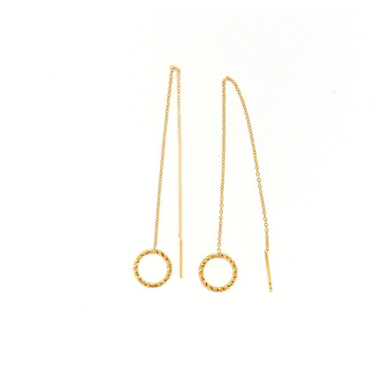 Orecchini pendenti saliscendi in argento oro Fraboso Gioielli da donna con cerchio OR10532PL-1