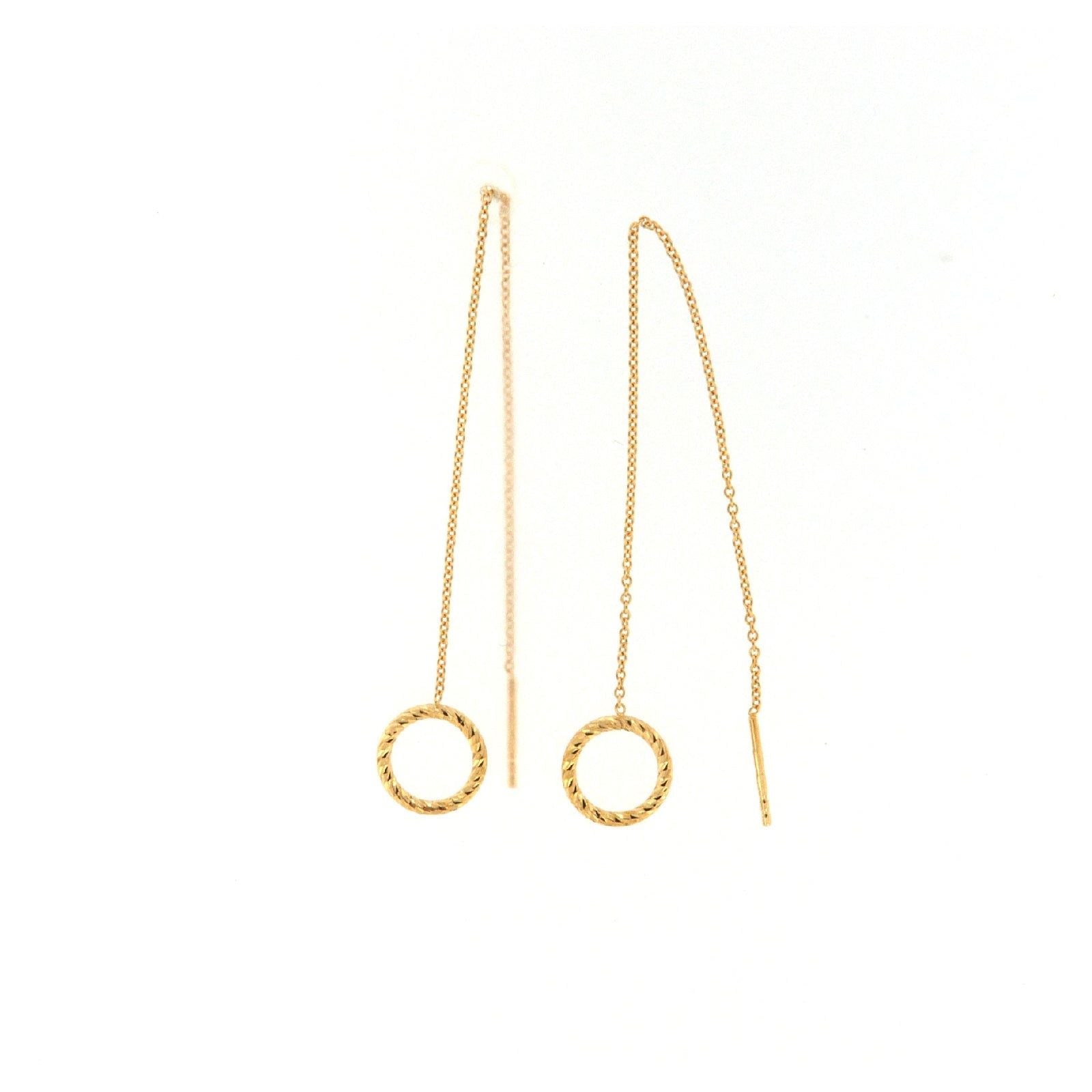 Orecchini pendenti saliscendi in argento oro Fraboso Gioielli da donna con cerchio OR10532PL-1