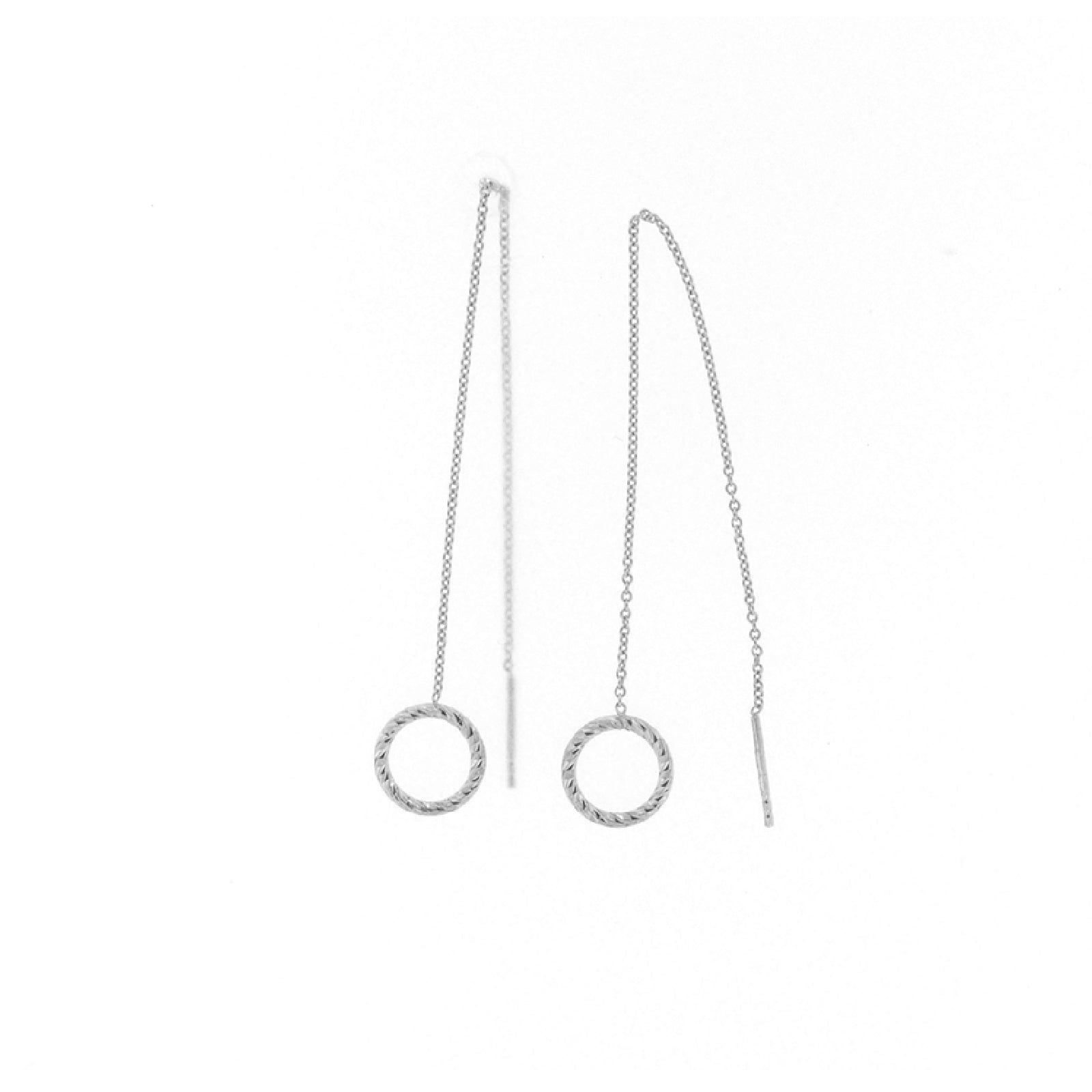Orecchini pendenti saliscendi in argento Fraboso Gioielli da donna con cerchio OR10532RH-1