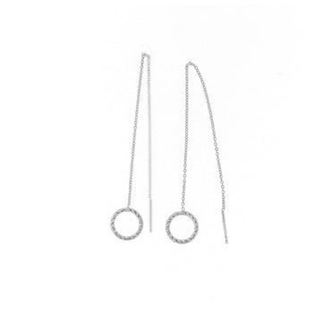 Orecchini pendenti saliscendi in argento Fraboso Gioielli da donna con cerchio OR10532RH-1
