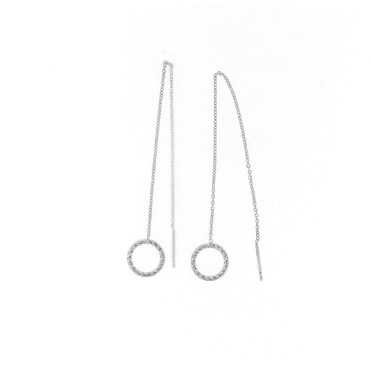 Orecchini pendenti saliscendi in argento Fraboso Gioielli da donna con cerchio OR10532RH-1