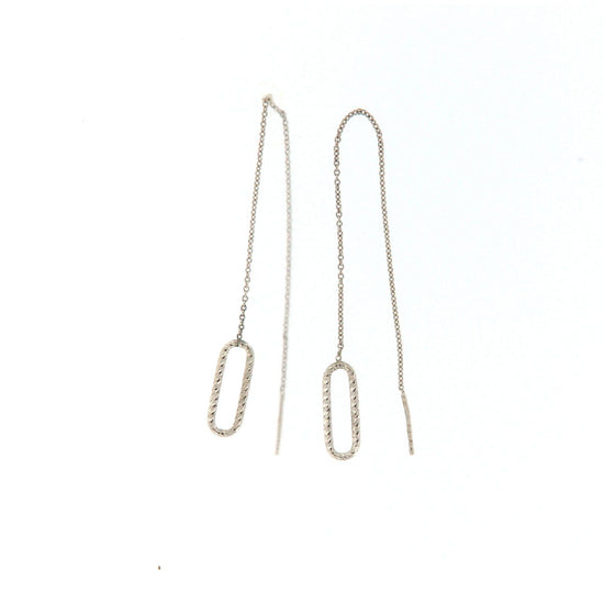 Orecchini pendenti saliscendi in argento Fraboso Gioielli da donna con ovale OR10533RH-1