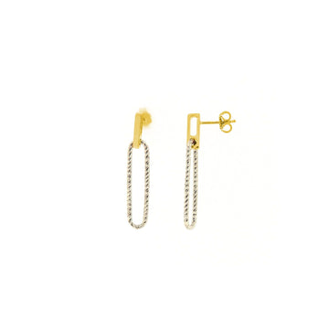 Orecchini pendenti in argento oro Fraboso Gioielli da donna con ovale OR10541BPFO-1