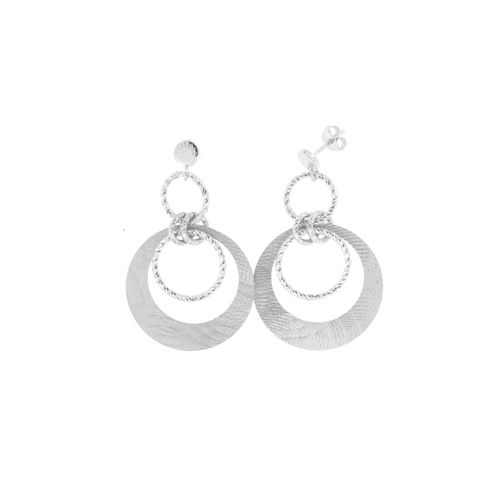 Orecchini pendenti in argento Fraboso Gioielli da donna con cerchi grandi OR10620RHFO-1