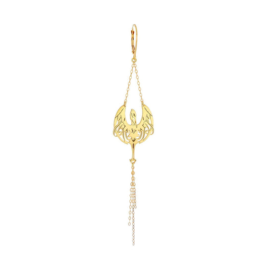 Mono orecchino Maman et Sophie Mia Africa in argento dorato con airone ORAIR1CT-1