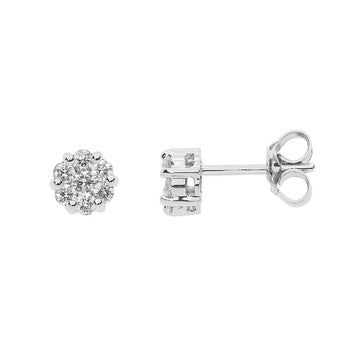 Orecchini donna Comete Rose Di Diamanti oro bianco con diamanti 0,32ct ORB1017-1