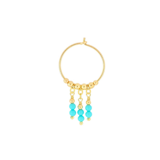 Mono orecchino Maman et Sophie Mia Africa in argento oro con 6 turchese ORMAF0TUPN-1