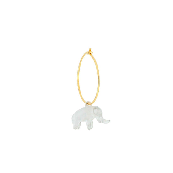 Mono orecchino Maman et Sophie Mia Africa in argento oro elefante bianco ORMAF2EL0-1