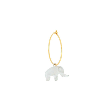 Mono orecchino Maman et Sophie Mia Africa in argento oro elefante bianco ORMAF2EL0-1