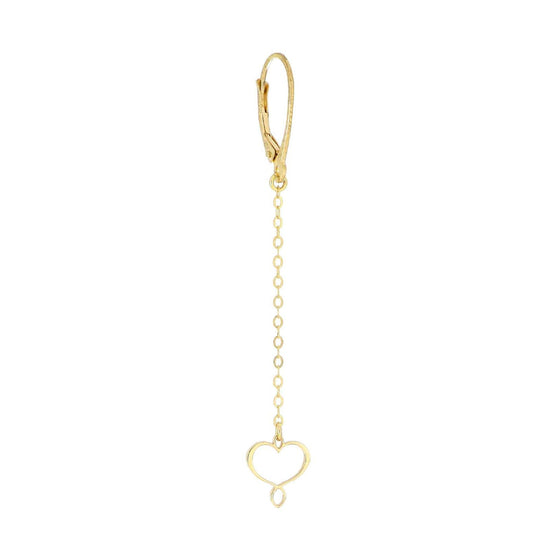 Mono orecchino pendente Maman et Sophie Passpartout argento oro con cuore ORMES7GI-1