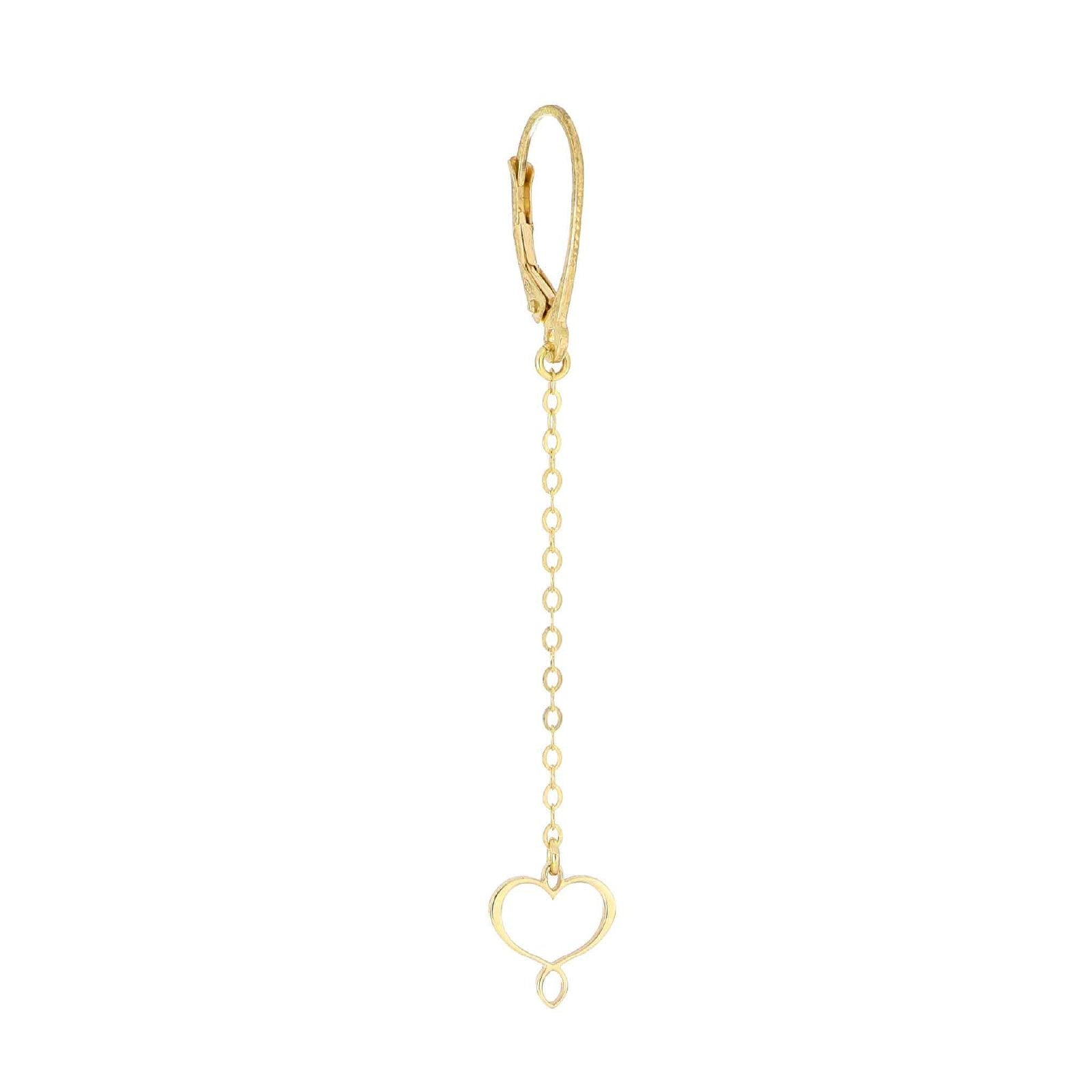 Mono orecchino pendente Maman et Sophie Passpartout argento oro con cuore ORMES7GI-1