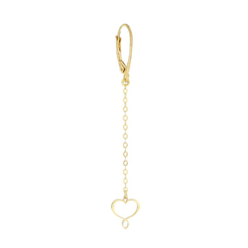 Mono orecchino pendente Maman et Sophie Passpartout argento oro con cuore ORMES7GI-1