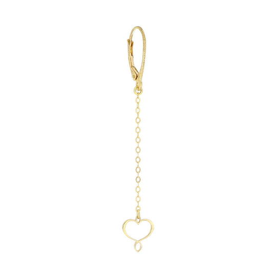 Mono orecchino pendente Maman et Sophie Passpartout argento oro con cuore ORMES7GI-1
