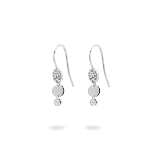 Orecchini donna Rue Des Mille Shapes in argento con cerchio, ovale e zirconi ORZ-020-M2-RH-1