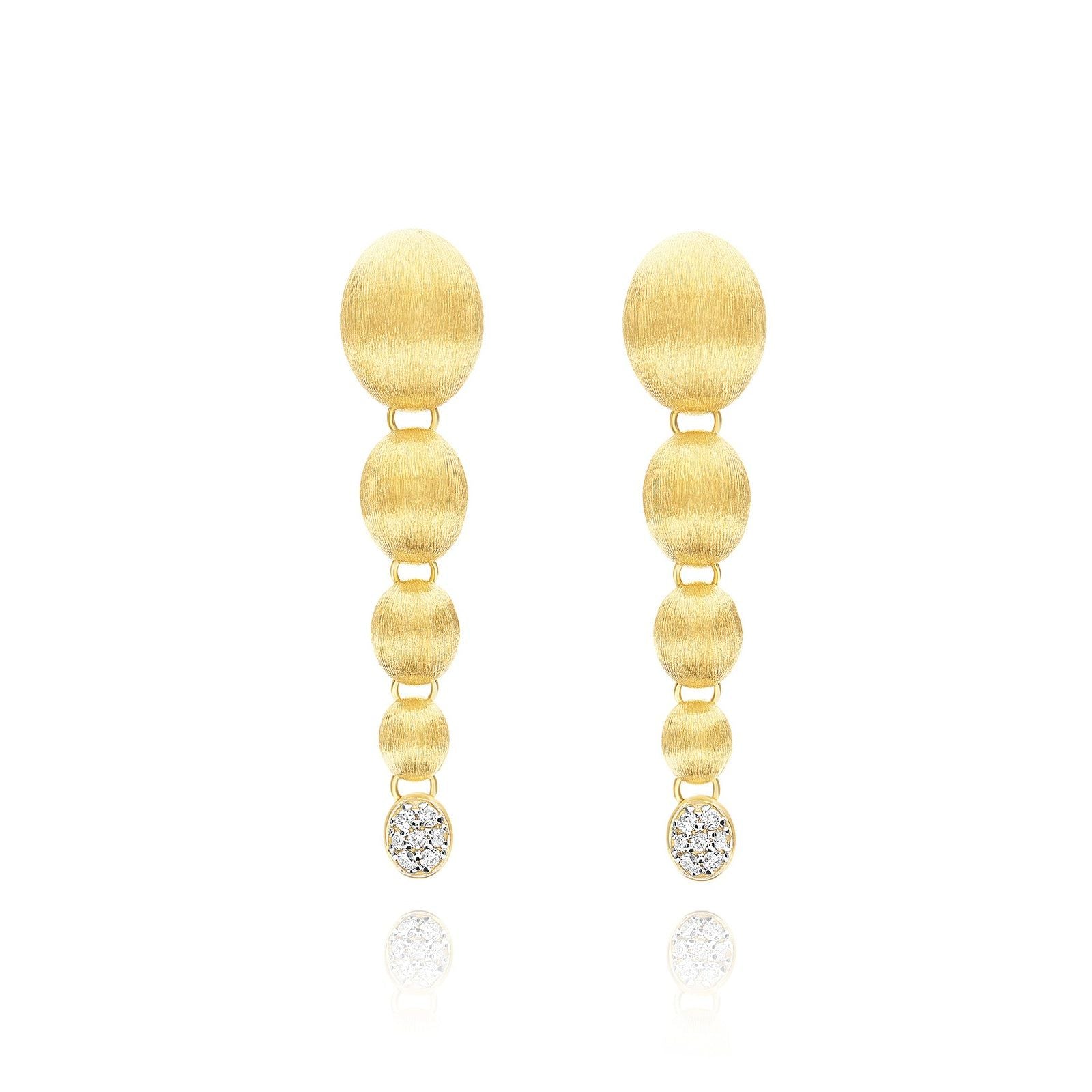 Orecchini donna Nanis Boules oro giallo con boules e diamanti 0,09ct OS27-538-1