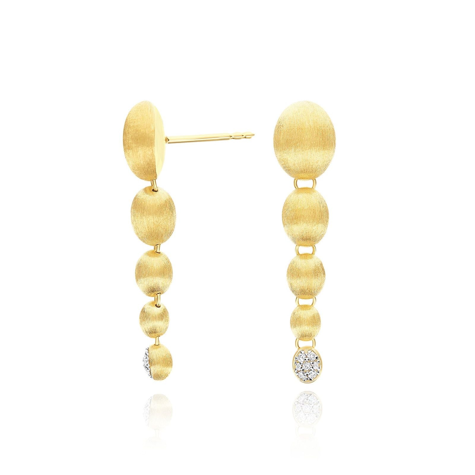 Orecchini donna Nanis Boules oro giallo con boules e diamanti 0,09ct OS27-538-2