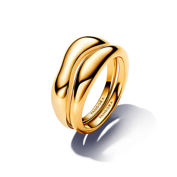 Anello a due fasce Pandora placcato in oro da donna P.163264C00