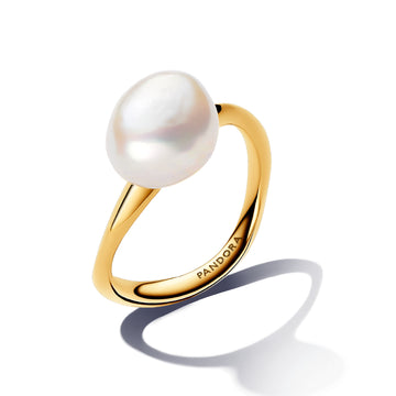 Anello Pandora placcato in oro con perla dâ€™acqua dolce P.163293C01-50