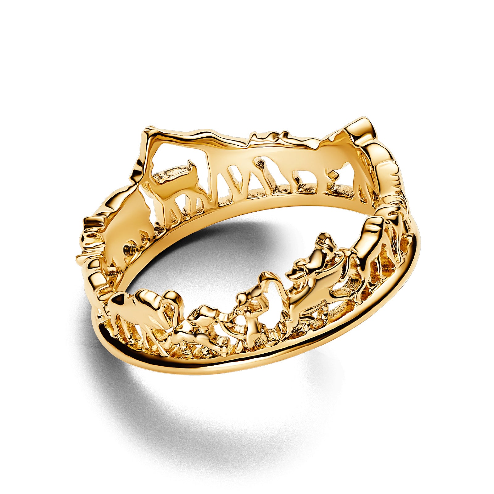 Anello Il Cerchio della Vita Pandora placcato in oro da donna P.163362C00-50