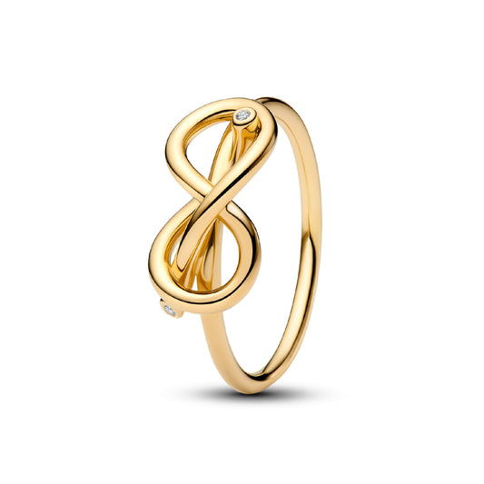 Anello da donna Pandora in argento dorato a forma di infinito 10