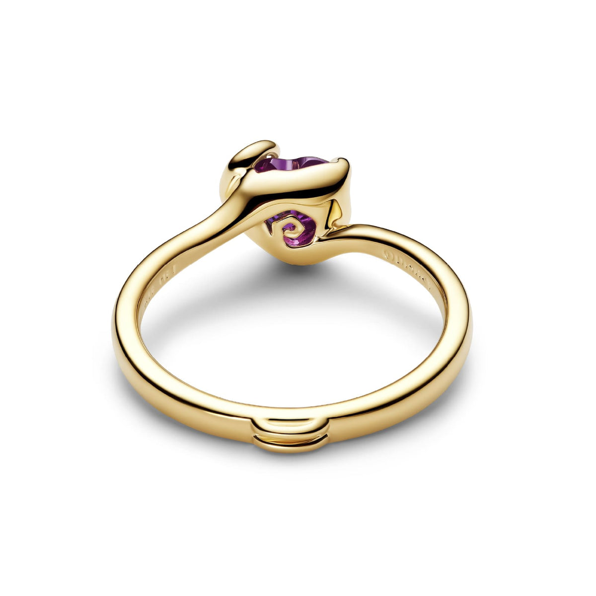 Anello Pandora Sally in argento dorato con cristallo viola 12