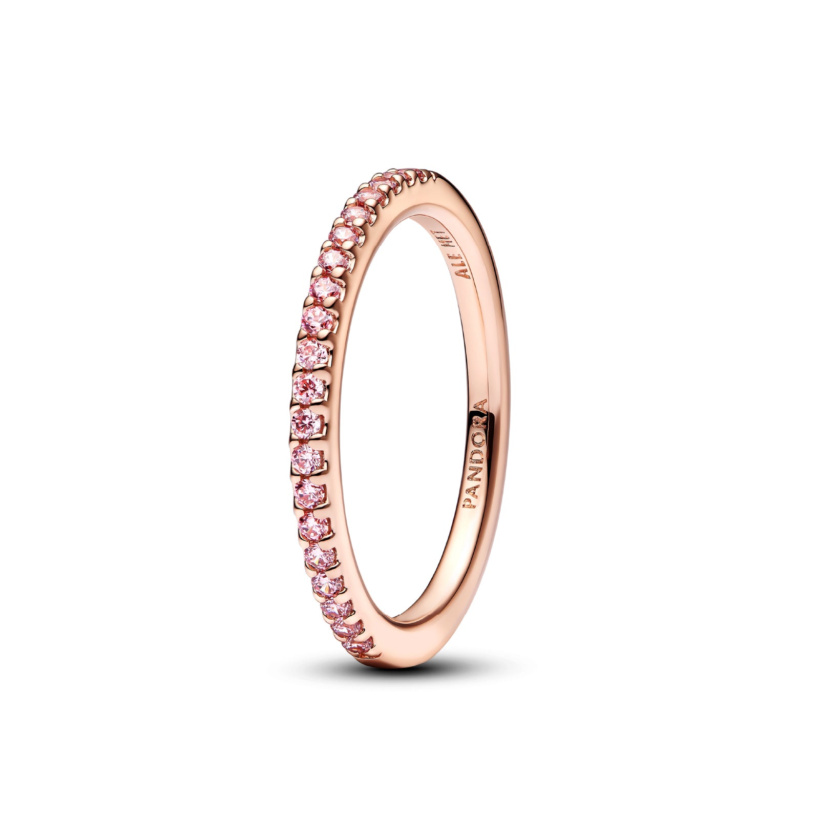 Anello tuttogiro Pandora in argento rosÃ© zirconi rosa 8