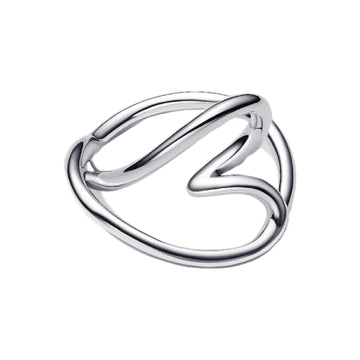 Anello da donna Pandora Essence in argento rodiato a cuore 8