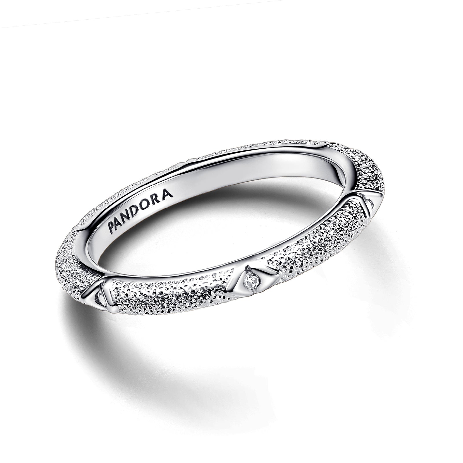 Anello Pandora con placcatura in argento e zirconi da donna P.193322C01-50