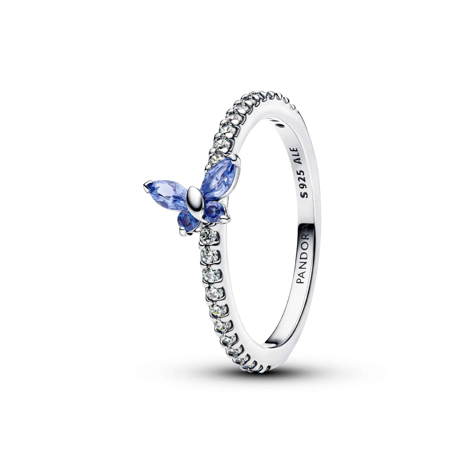 Anello Pandora Timeless Farfalla Luminosa Blu in argento 10