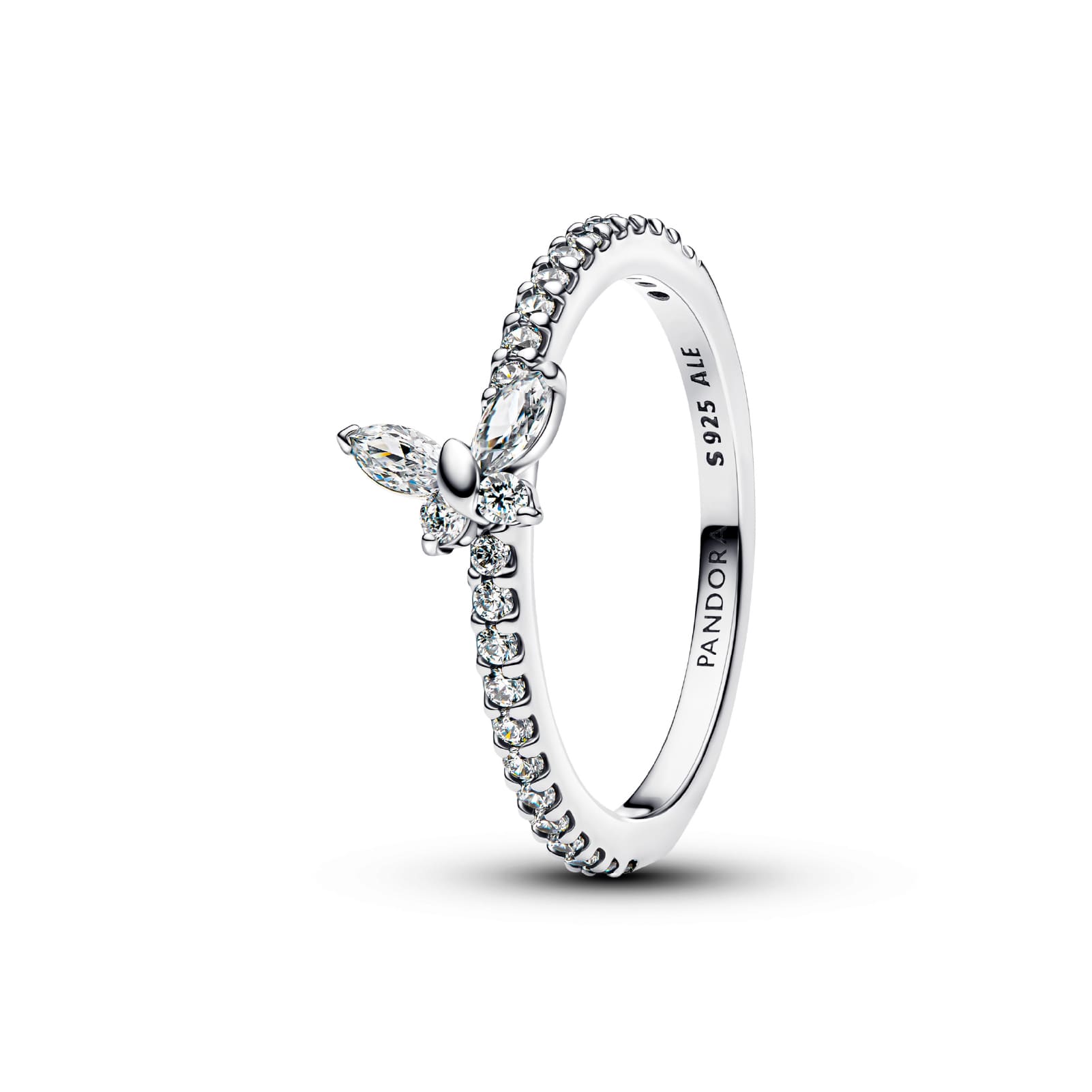 Anello Pandora Timeless Farfalla Luminosa in argento 10