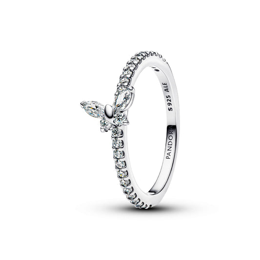 Anello Pandora Timeless Farfalla Luminosa in argento 10