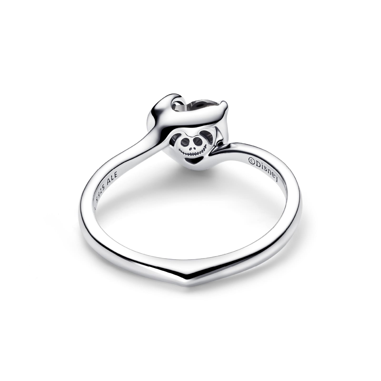 Anello Pandora Jack Skellington in argento con cristallo nero 12
