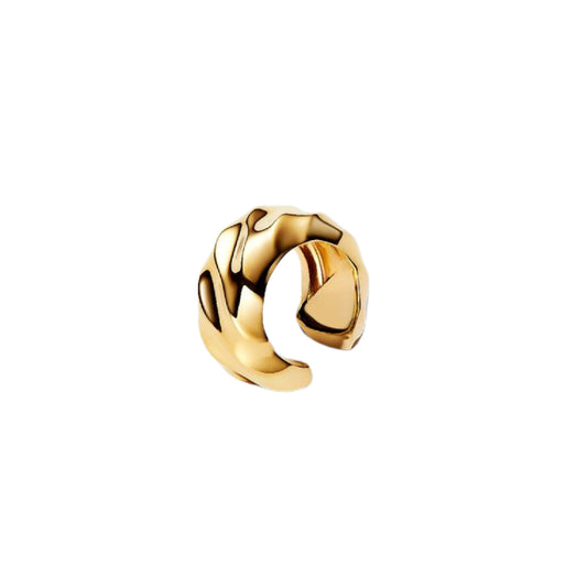 Ear cuff Pandora in argento dorato con design ondulato