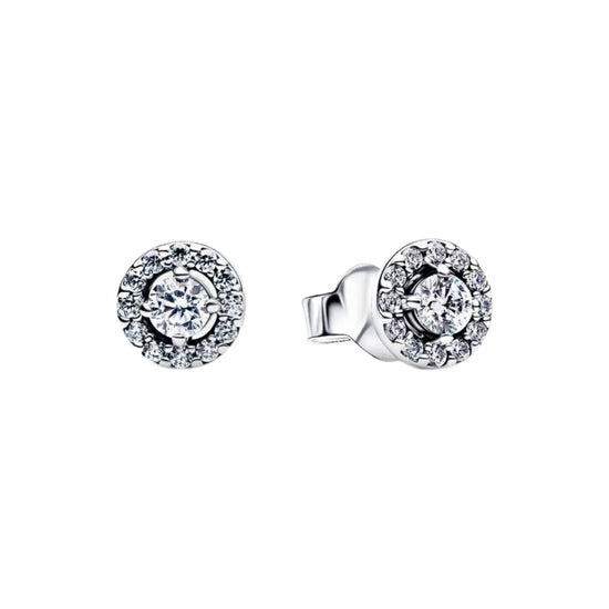 Orecchini punto luce Pandora in argento con pavé di zirconi MISURA UNICA