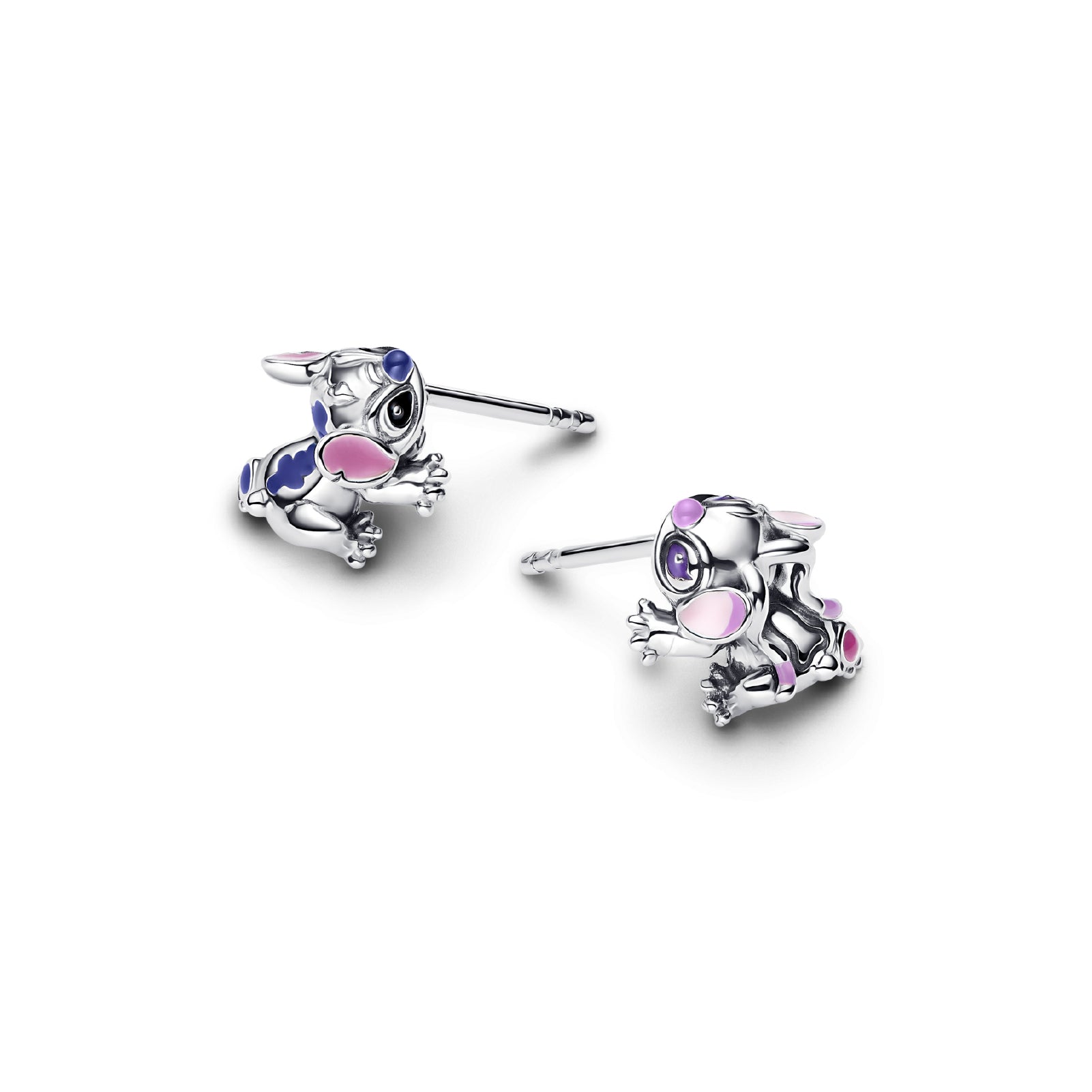 Orecchini Pandora in argento 925 con Stitch e Angel MISURA UNICA