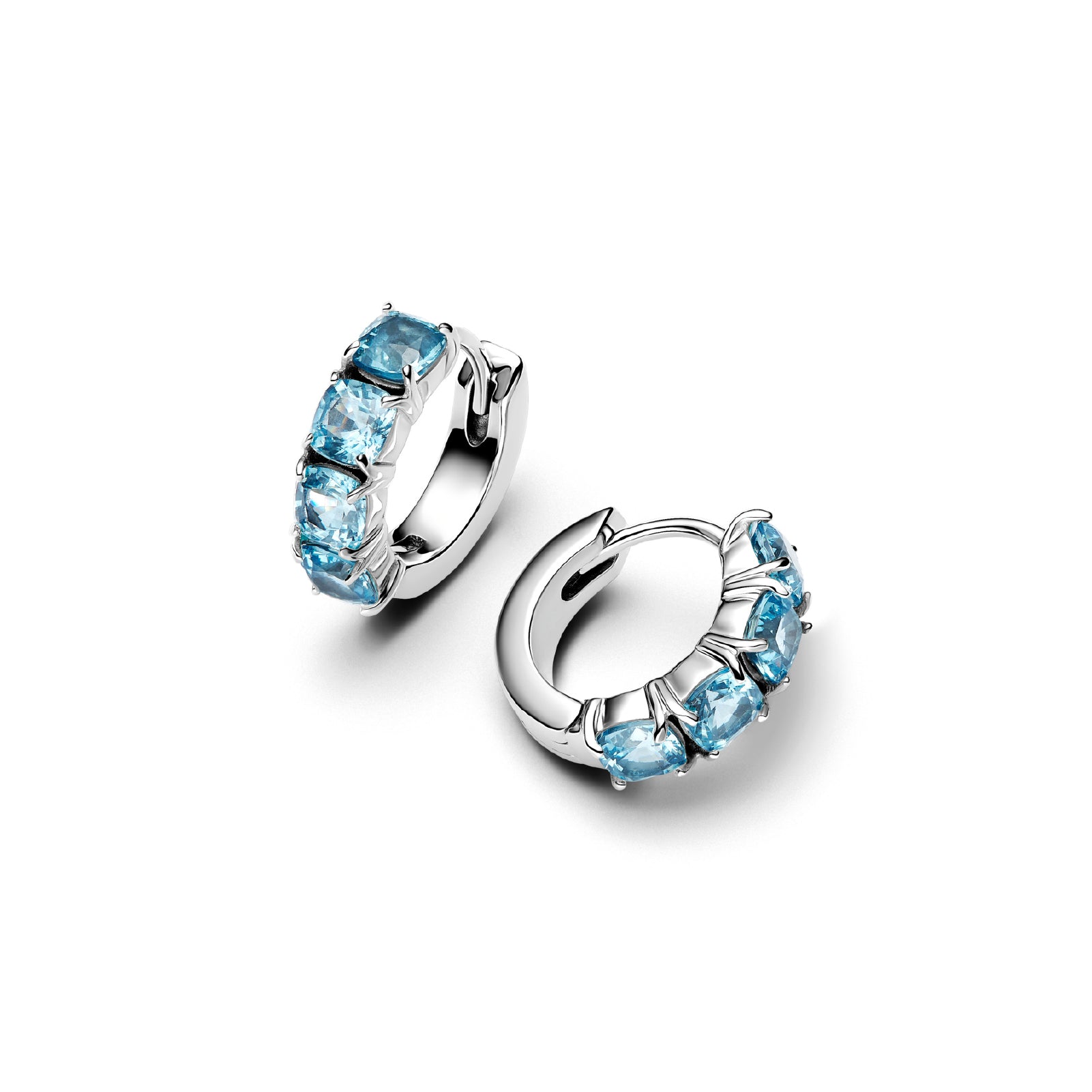 Set di orecchini a cerchio con topazio: gioielli in argento sterling con pietra portafortuna di novembre - Italia Set di orecchini a cerchio con topazio: gioielli in argento sterling con pietra portafortuna di novembre - Italia