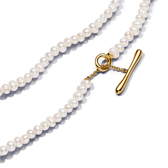 Collana filo di perle Pandora placcata oro da donna P.363297C01-45
