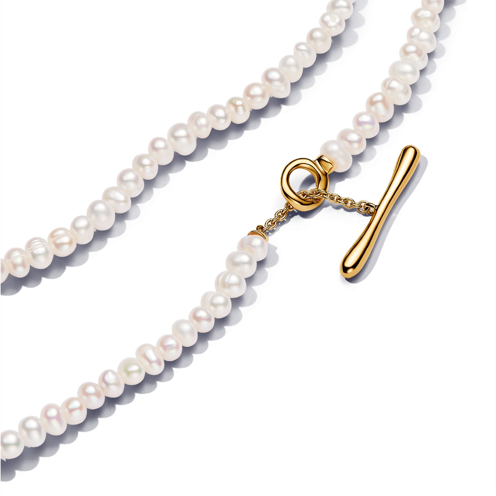 Collana filo di perle Pandora placcata oro da donna P.363297C01-45