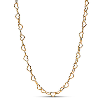 Collana a catena di cuori Pandora placcata oro da donna P.363334C00-45
