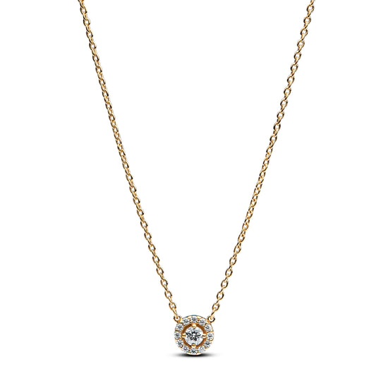 Collana Pandora in argento oro con ciondolo di zirconi MISURA UNICA
