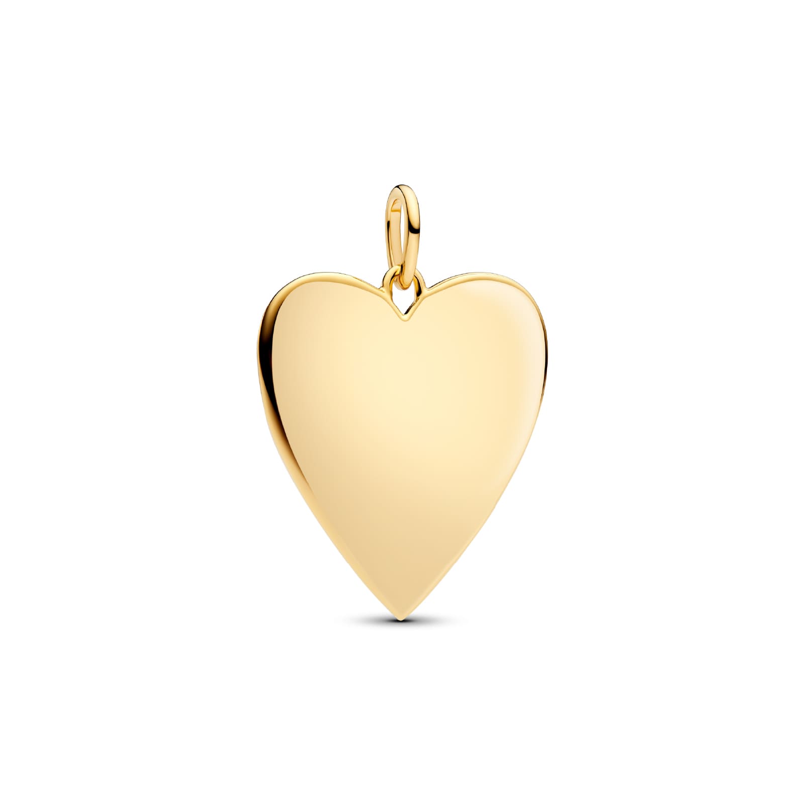 Charm pendente Pandora in argento dorato cuore da incidere MISURA UNICA