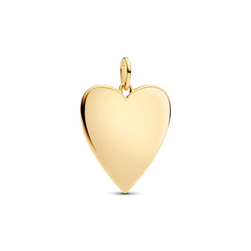 Charm pendente Pandora in argento dorato cuore da incidere MISURA UNICA