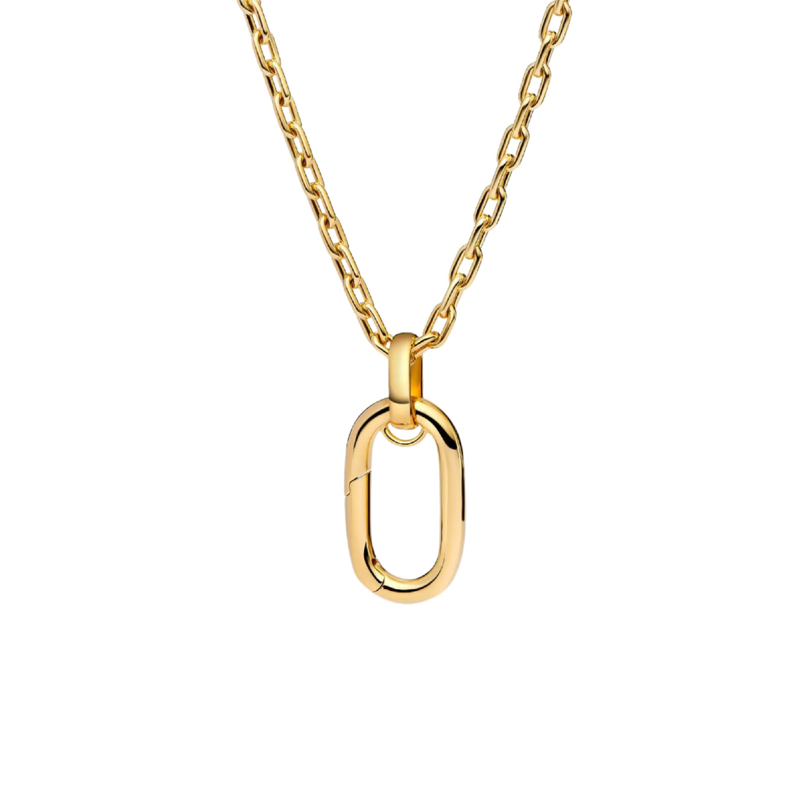 Collana Pandora in argento link apribile placcata in oro 14k MISURA UNICA