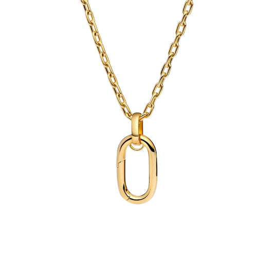 Collana Pandora in argento link apribile placcata in oro 14k MISURA UNICA
