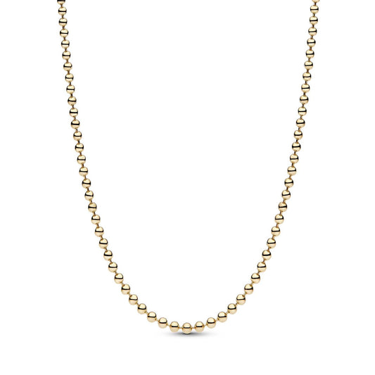Collana catena Pandora placcata oro 14k con sfere da donna MISURA UNICA