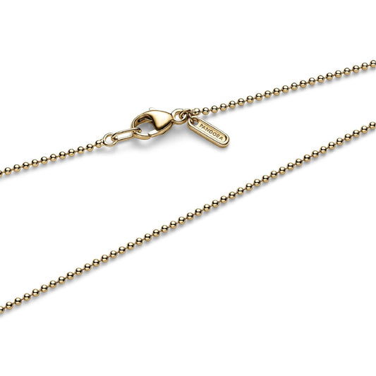 Collana catena Pandora placcata oro 14k con sfere da donna MISURA UNICA