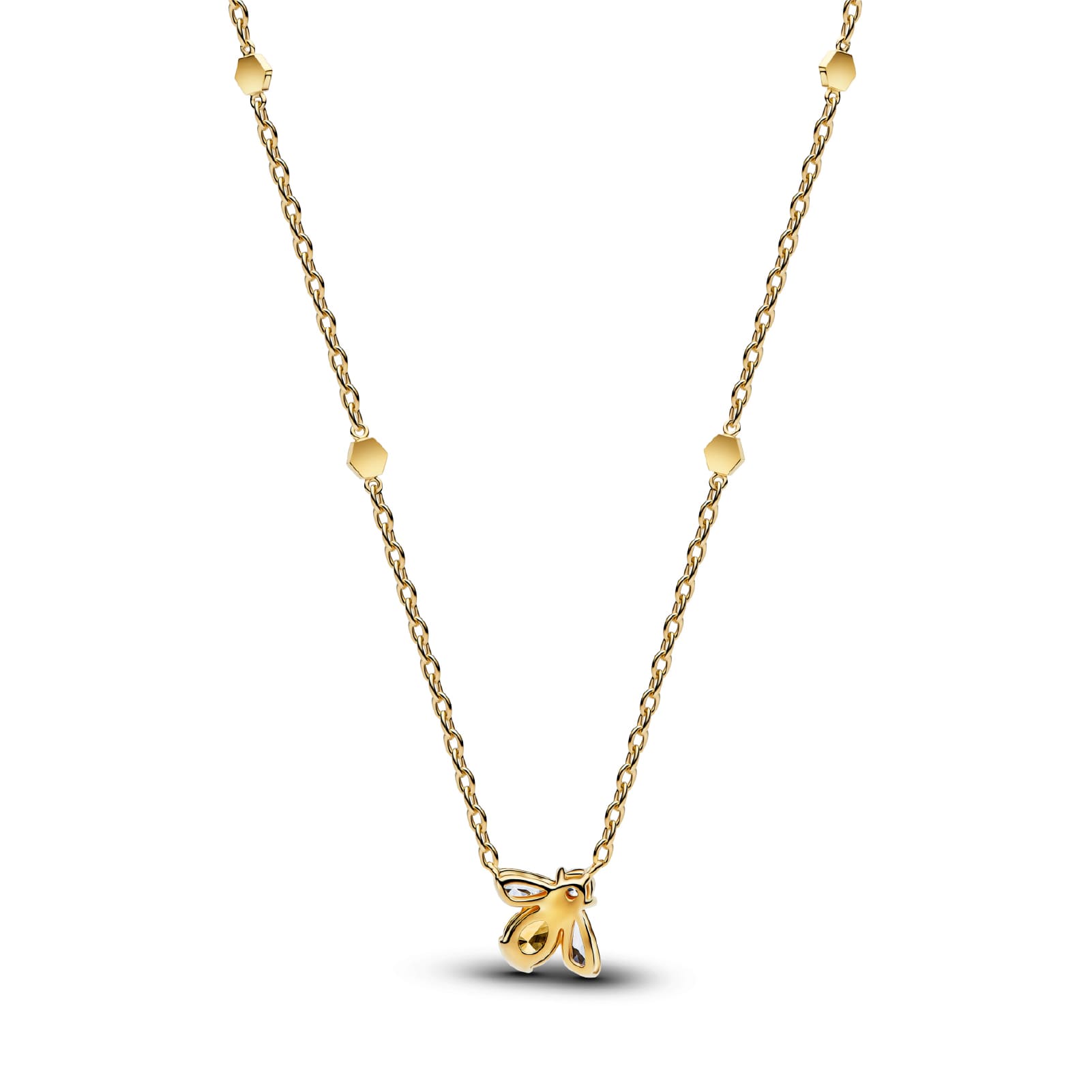 Collana girocollo Pandora in argento placcato oro 14kt con ape MISURA UNICA