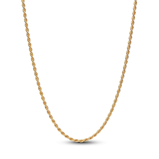 Collana catena intrecciata Pandora in lega metallica oro MISURA UNICA