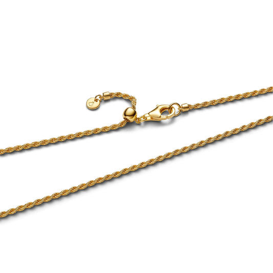 Collana catena intrecciata Pandora in lega metallica oro MISURA UNICA