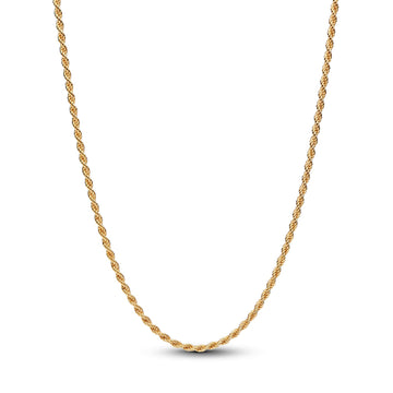 Collana a catenina Pandora in argento dorato corda intrecciata MISURA UNICA
